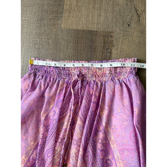 Spell & The Gypsy Maxi Skirt XS Pink Purple Paisley Boho Gypsy Festival Cotton - Picture 5 of 11